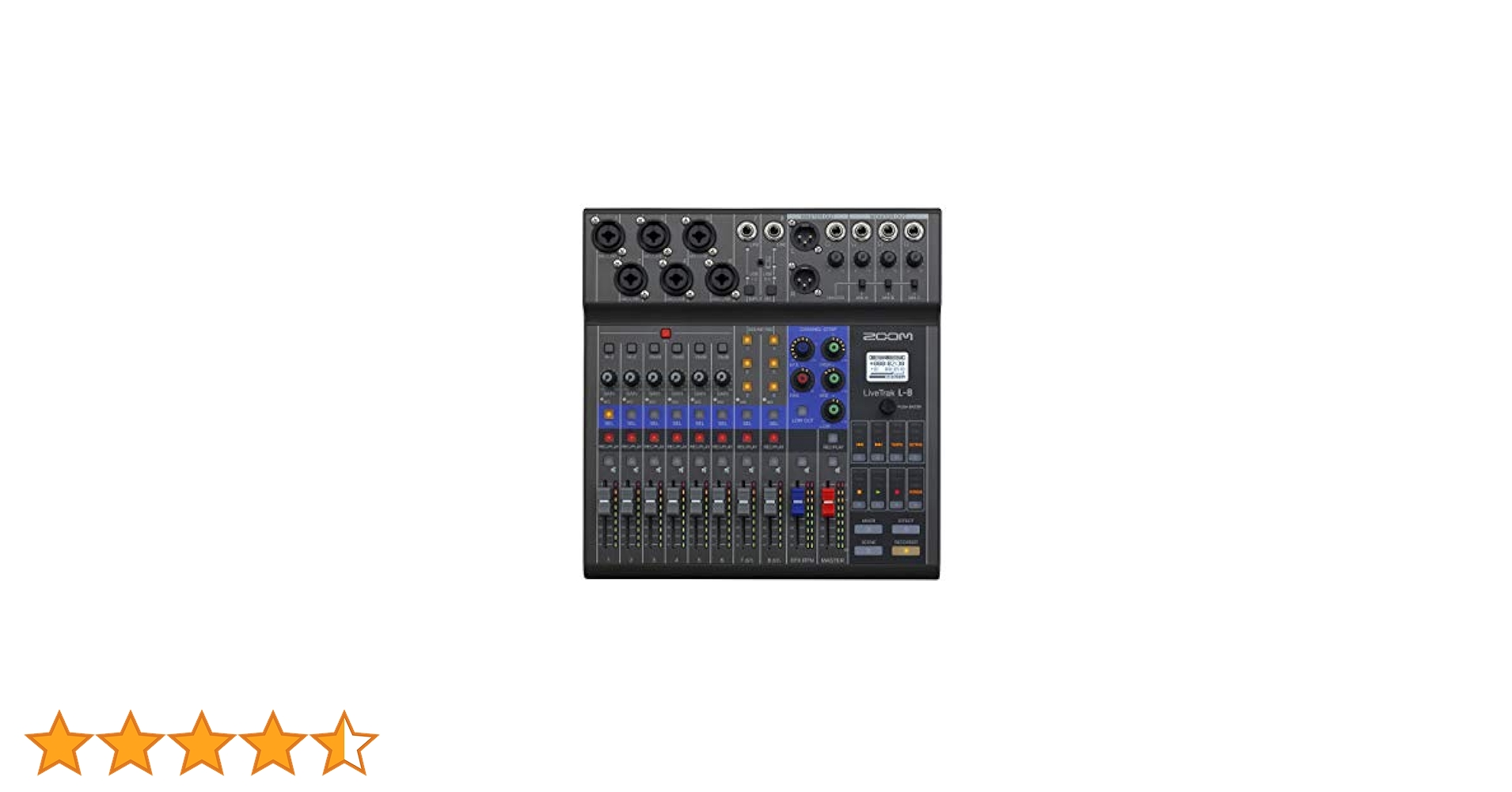 Zoom LiveTrak L-8 Podcast Recorder, Battery Powered, Digital